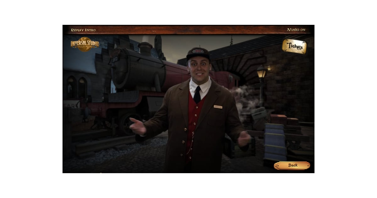 First, you're greeted by a Hogwarts Express driver who tells you everything  you need to know about navigating the park. | Mischief Managed: Get a Sneak  Peek of the New Wizarding World