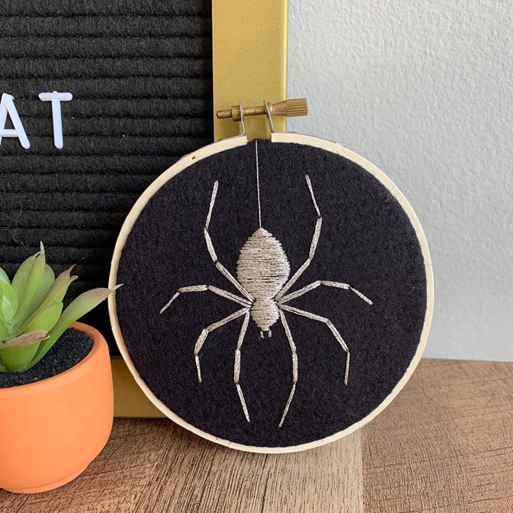 Mini Spider Embroidery Hoop Art