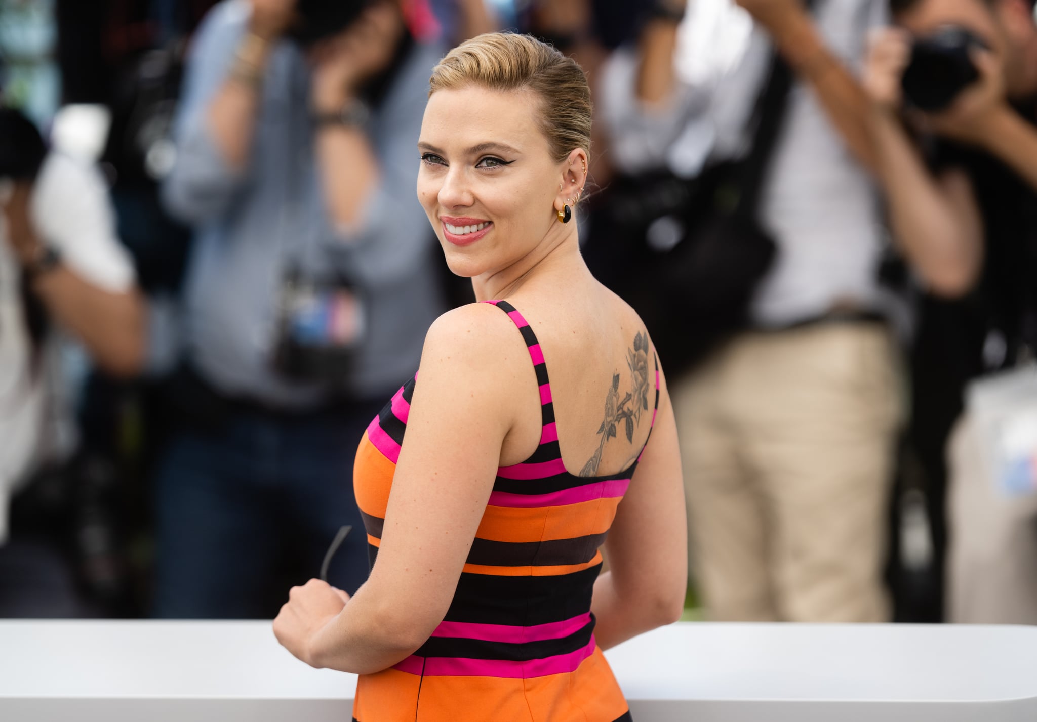 CANNES, FRANCE - MAY 24: Scarlett Johansson attends the Asteroid City photo call