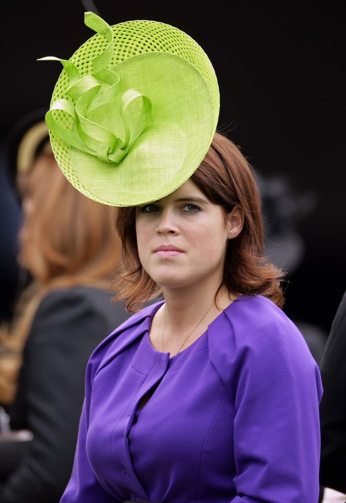 For an afternoon on the Ascot racecourse, the royal wore a lime-green fascinator.