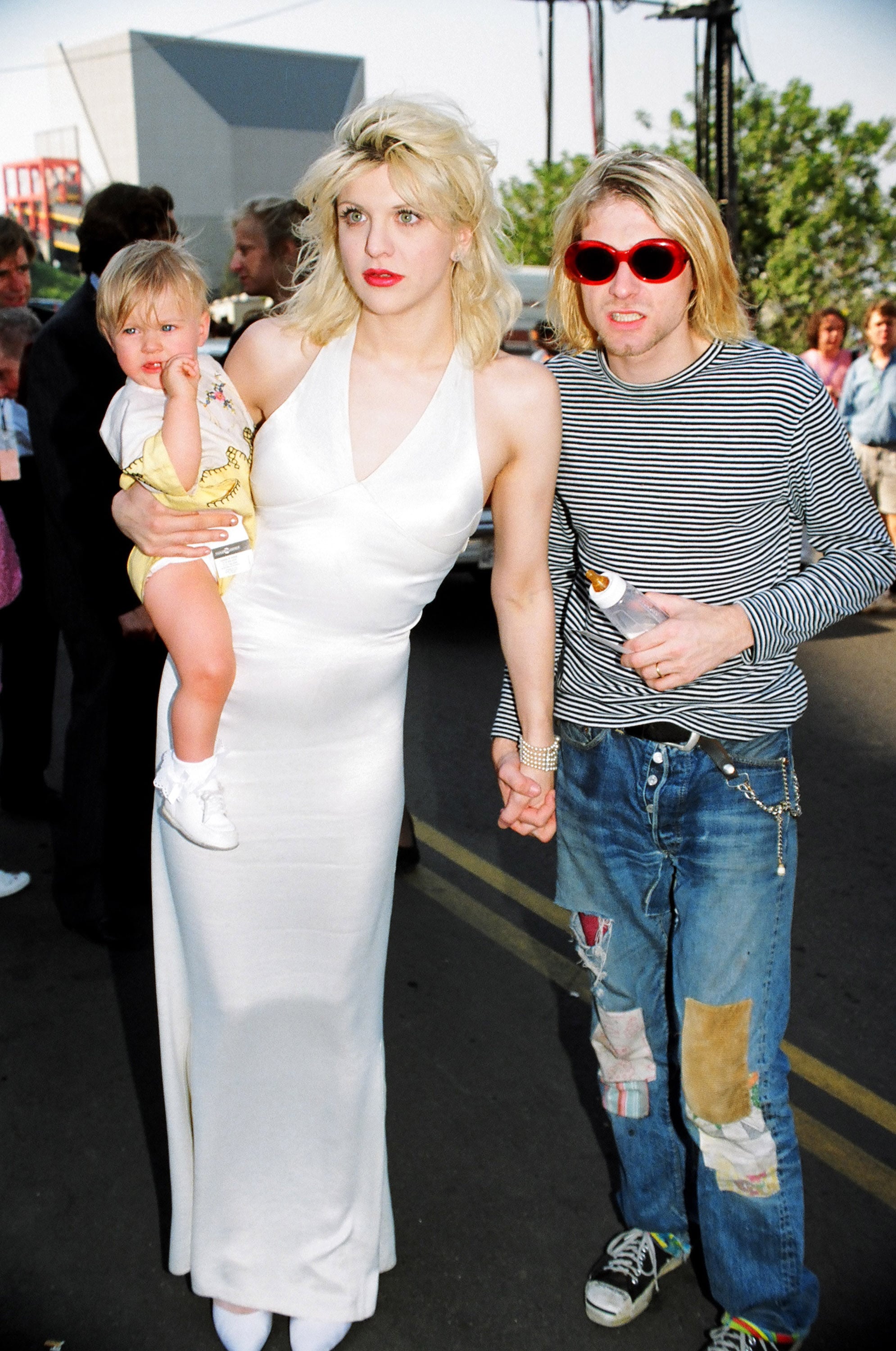 Kurt Cobain and Courtney Love. 