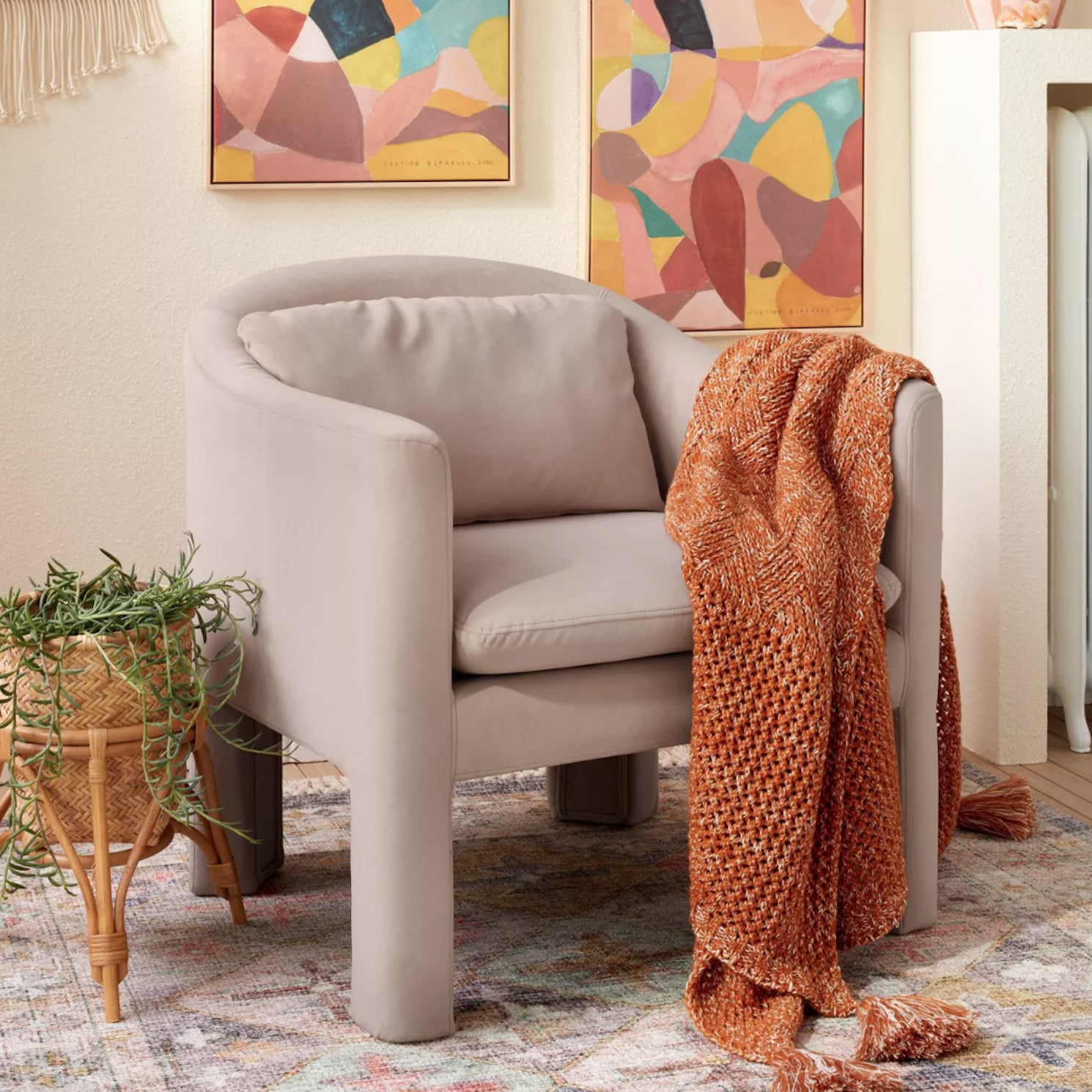 Target top orange chair