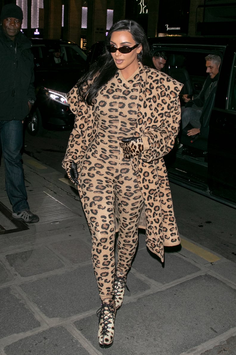 Kim Kardashian Wearing a Vintage Cheetah Alaïa Set