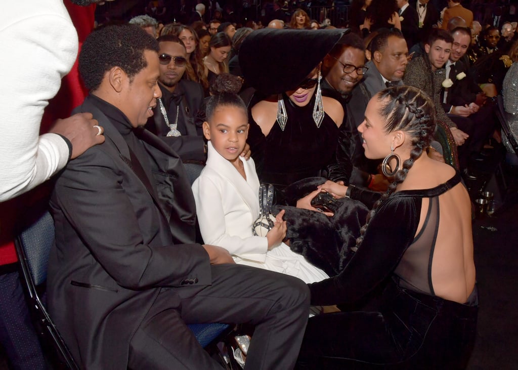 Pictured: JAY-Z, Blue Carter, Alicia Keys, and Beyoncé Knowles