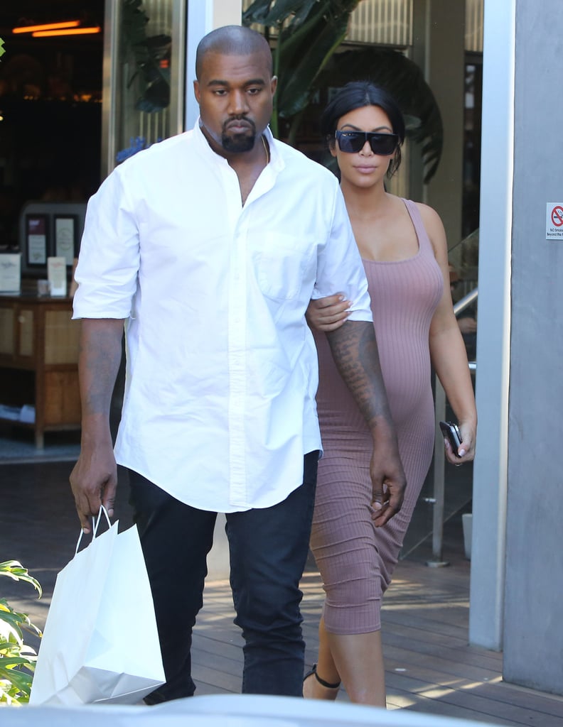 Kim Kardashian and Kanye West Out in LA September 2015