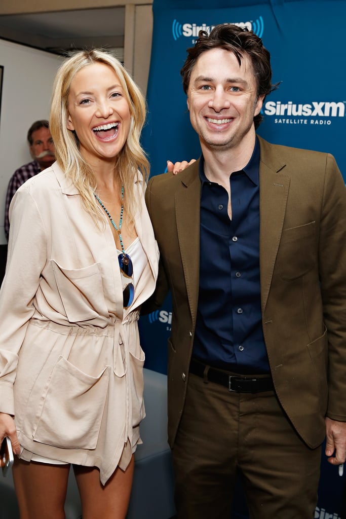 Kate Hudson and Zach Braff laughed at SiriusXM's NYC studios on Tuesday.