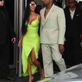 If the Neon Glow of Kim Kardashian's Dress Doesn't Catch Your Eye, the Slit Certainly Will