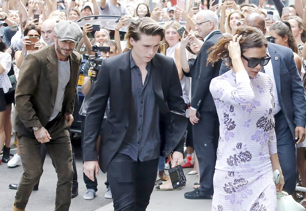 David and Brooklyn Beckham at Victoria's Fashion Show 2016