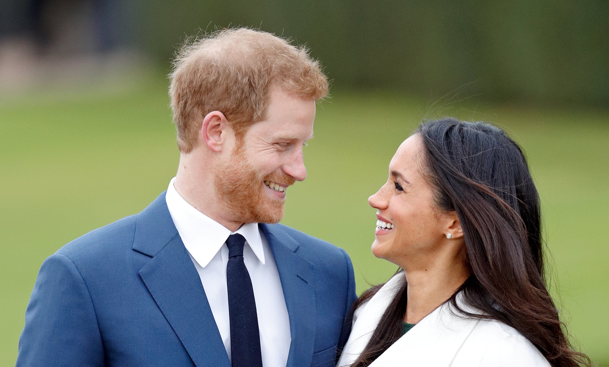 LONDON, UNITED KINGDOM - NOVEMBER 27: (EMBARGOED FOR PUBLICATION IN UK NEWSPAPERS UNTIL 24 HOURS AFTER CREATE DATE AND TIME) Prince Harry and Meghan Markle attend an official photocall to announce their engagement at The Sunken Gardens, Kensington Palace on November 27, 2017 in London, England.  Prince Harry and Meghan Markle have been a couple officially since November 2016 and are due to marry in Spring 2018. (Photo by Max Mumby/Indigo/Getty Images)