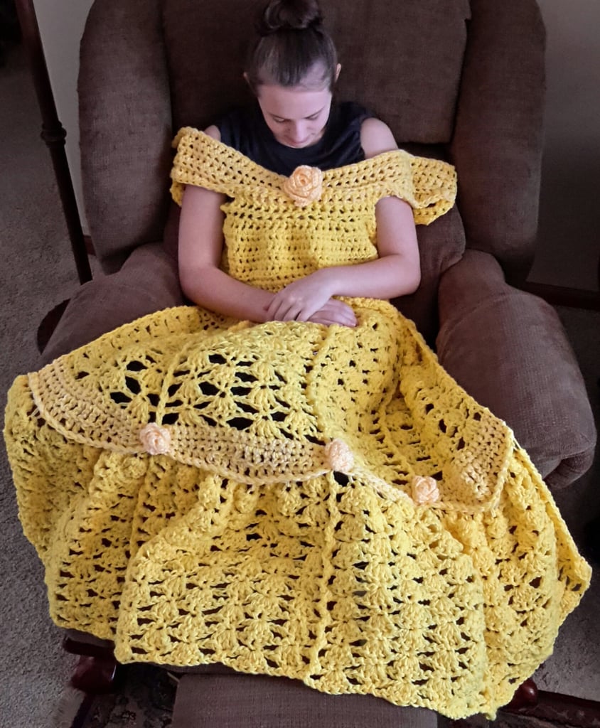 Crocheted Disney Princess Dress Blankets