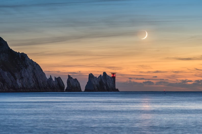 Crescent Moon over the Needles