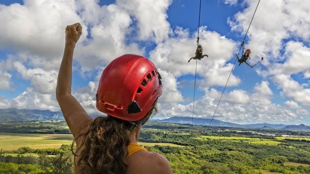 Zip-Line Over Lush Valleys