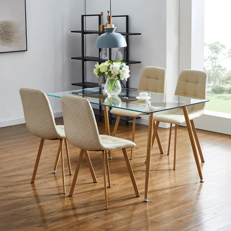 A Glass Dining Set: Heeter Dining Set