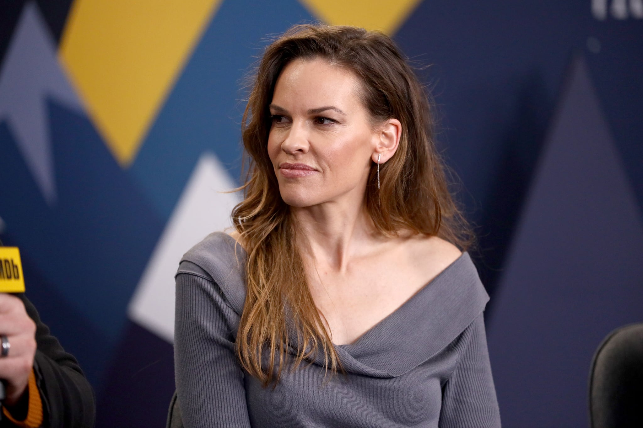 PARK CITY, UT - JANUARY 26:  Hilary Swank of 'I Am Mother' attends The IMDb Studio at Acura Festival Village on location at The 2019 Sundance Film Festival - Day 2  on January 26, 2019 in Park City, Utah.  (Photo by Rich Polk/Getty Images for IMDb)