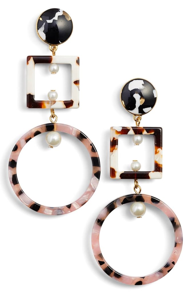 Lele Sadoughi Cage Imitation Pearl Drop Earrings