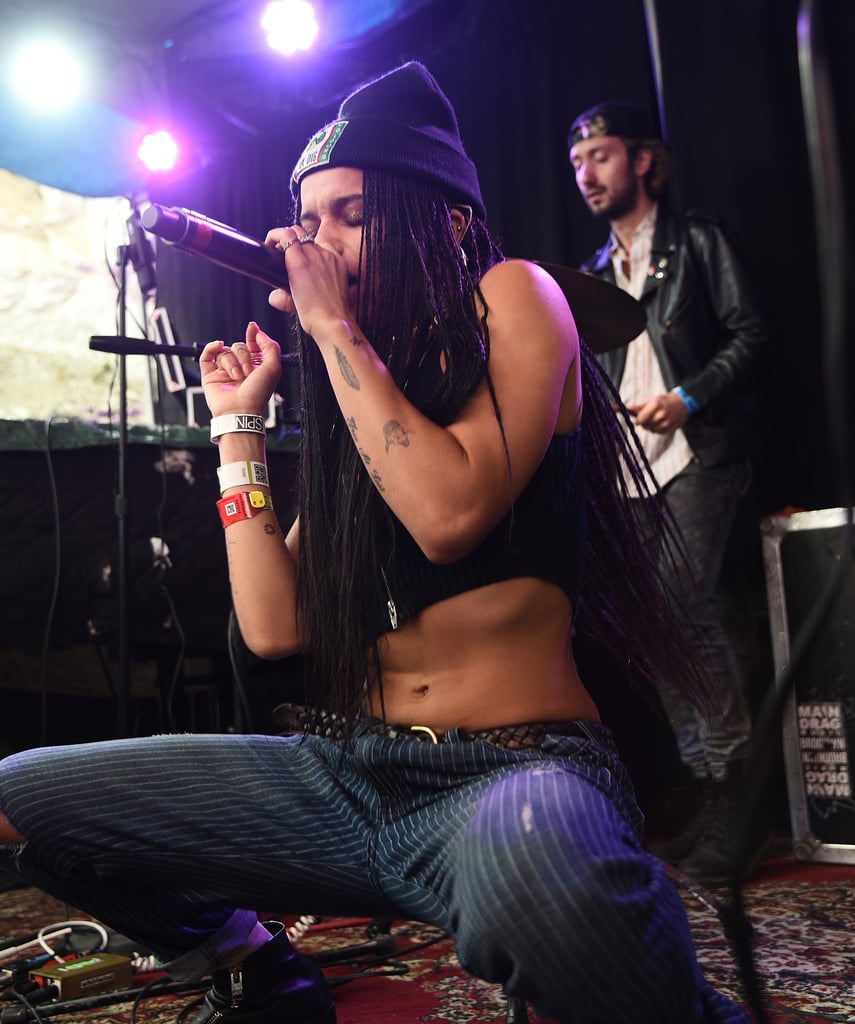 Zoë Kravitz rocked the stage at the Axe/Spin House event during South by Southwest in Austin, TX, on Saturday.