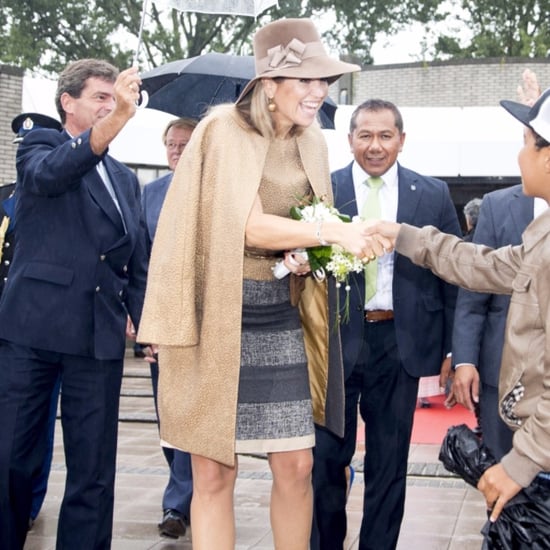 Queen Maxima of Netherlands in Rain Outfit