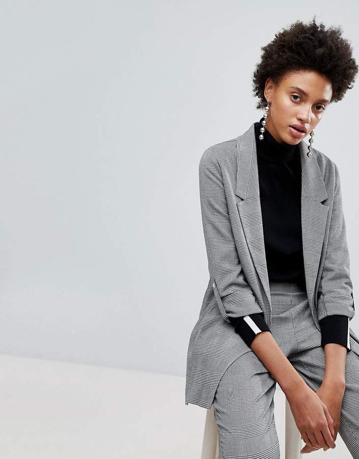 Stradivarius Mini Check Blazer