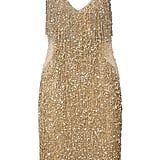 rose gold chain strap sequin plunge bodycon dress