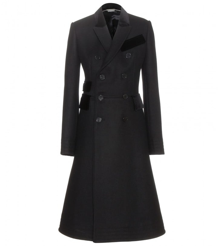 Kate Middleton Wearing Black Velvet Coat and Fascinator | POPSUGAR Fashion