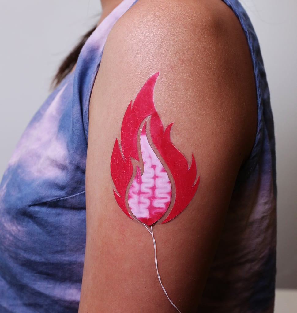 Here's an example of an output DuoSkin tattoo device that changes with your body temperature. Here's an example of an output DuoSkin tattoo device that changes with your body temperature.