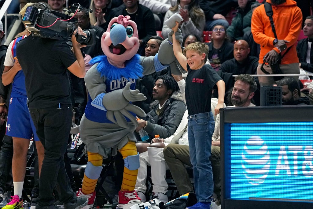 Ben Affleck and His Son Attend NBA All-Star Celebrity Game