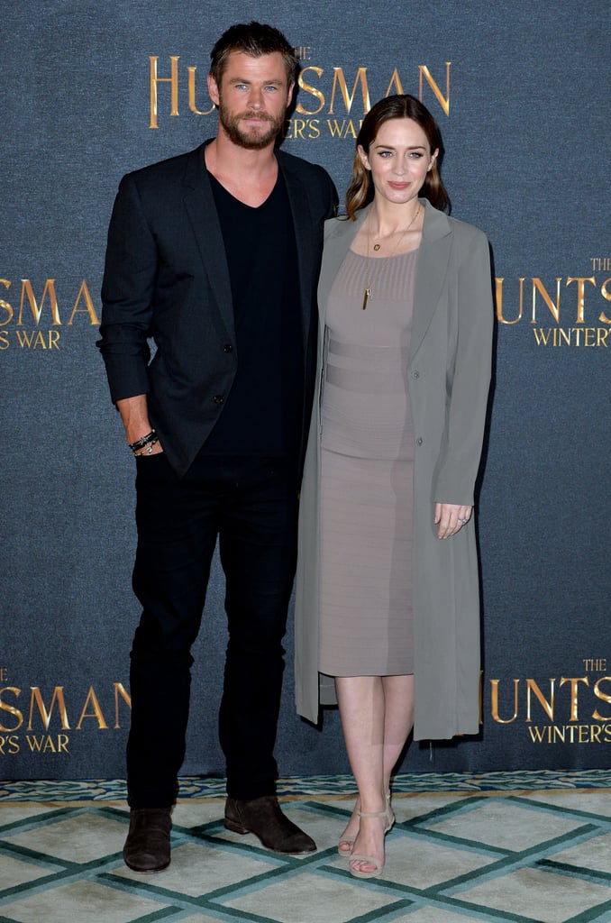 Emily Blunt and Chris Hemsworth on Red Carpet March 2016
