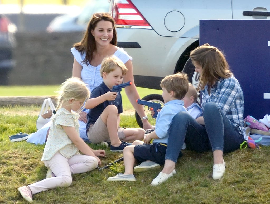 Prince George Plays With Toy Gun