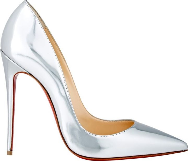 silver louboutin pumps
