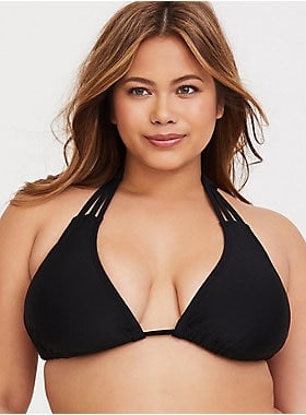 Torrid Black Wireless String Bikini Top