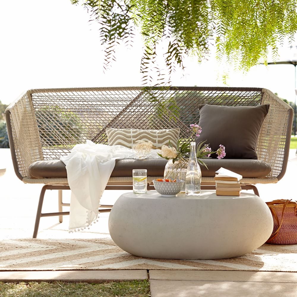 A Geometric Sofa: West Elm Huron Outdoor Sofa