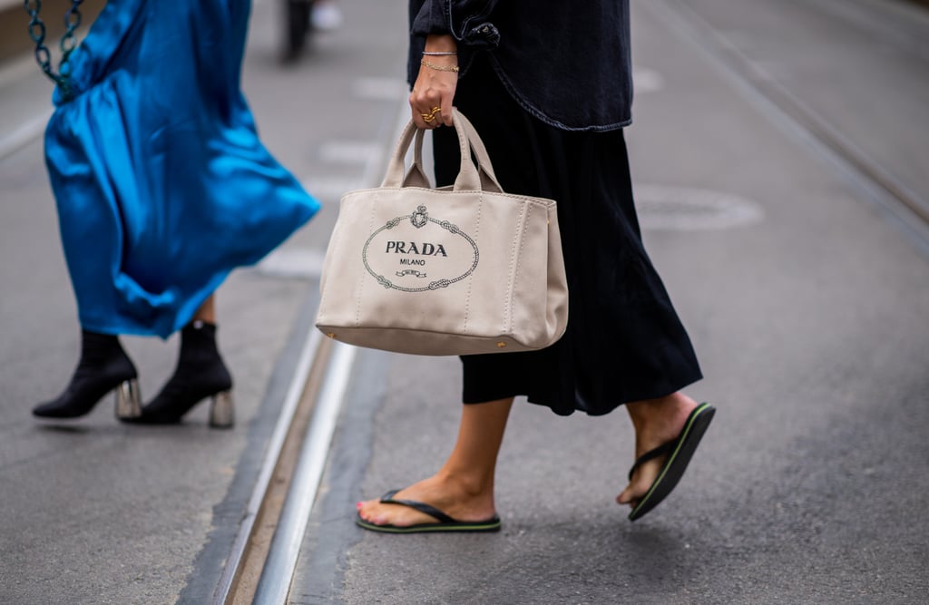 Styling a Prada bag with a black pair.
Styling a Prada bag with a black pair.