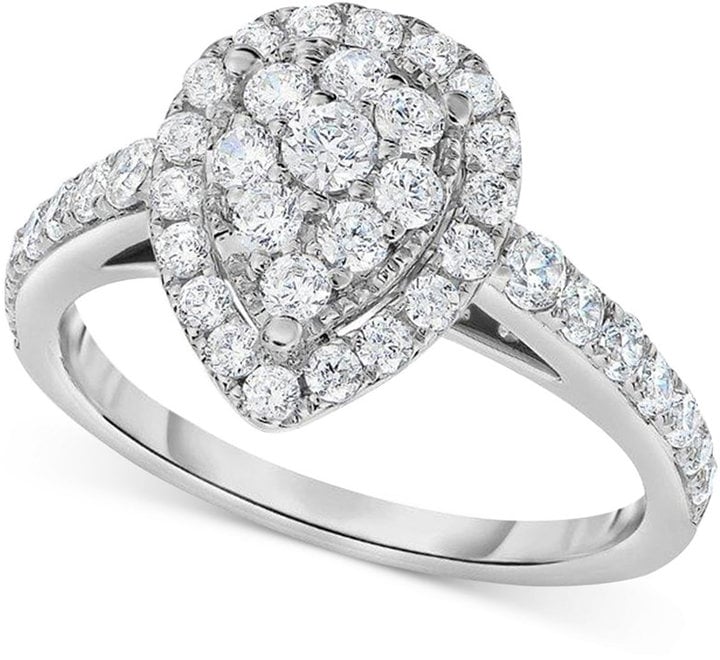 Macy's pear shaped engagement ring best sale