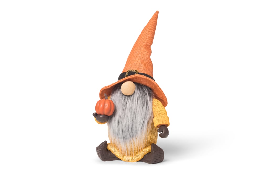 HomeGoods Resin Gnome with Pumpkin ($13) HomeGoods Resin Gnome with Pumpkin ($13)