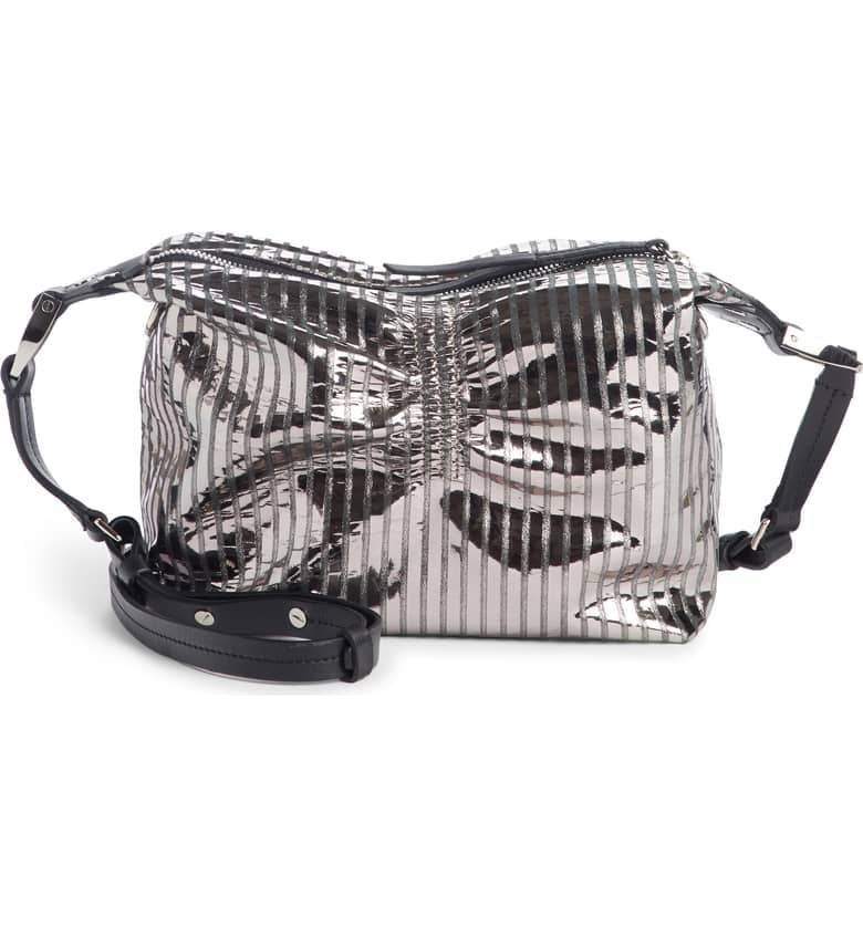 Isabel Marant Pleated Metallic Leather Crossbody Bag