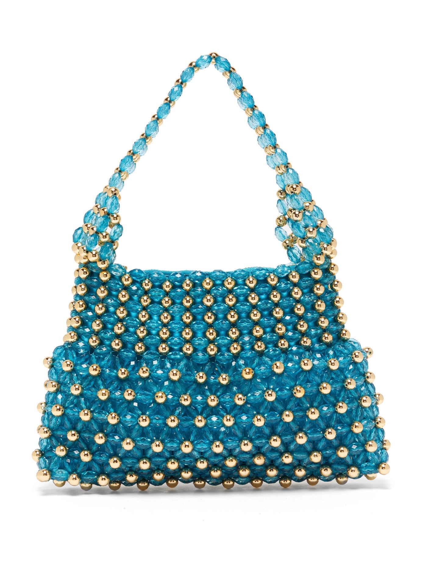 navy beaded bag