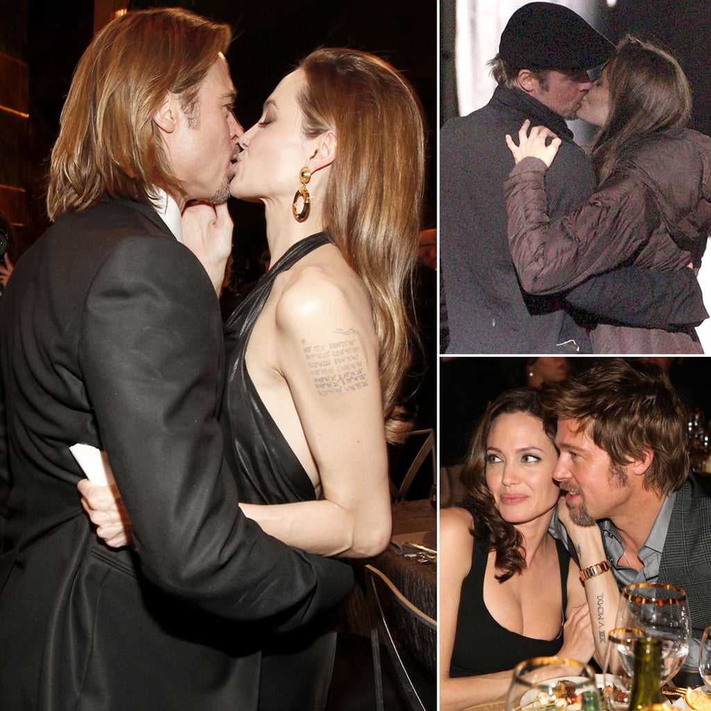 Brad Pitt And Angelina Jolies Best Pda Moments Pictures Popsugar Celebrity 