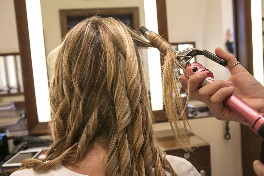 If you already have natural texture, start off with air-dried hair. Otherwise, run a curling iron through your strands to give yourself a textured base.