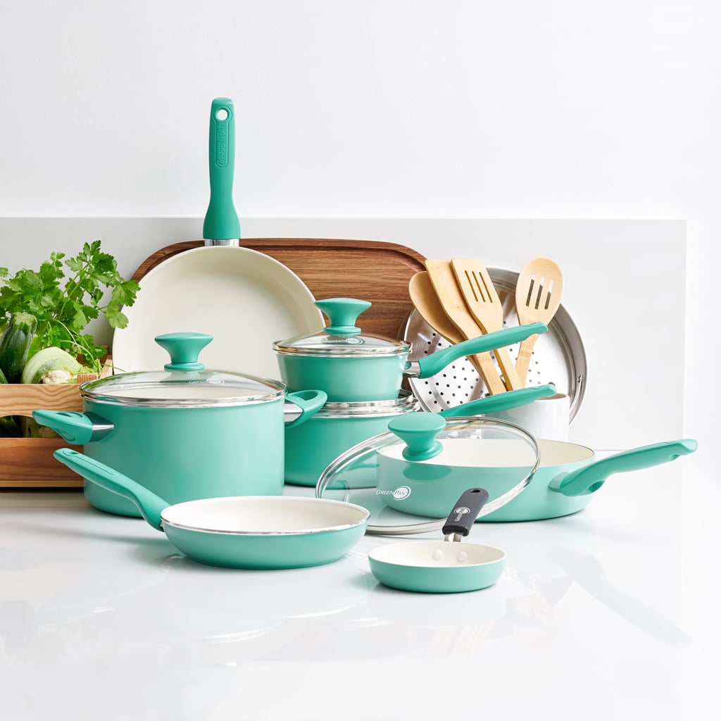 A Complete Kitchen Set" Greenpan Rio Ceramic Non-Stick 16-Piece Cookware Set