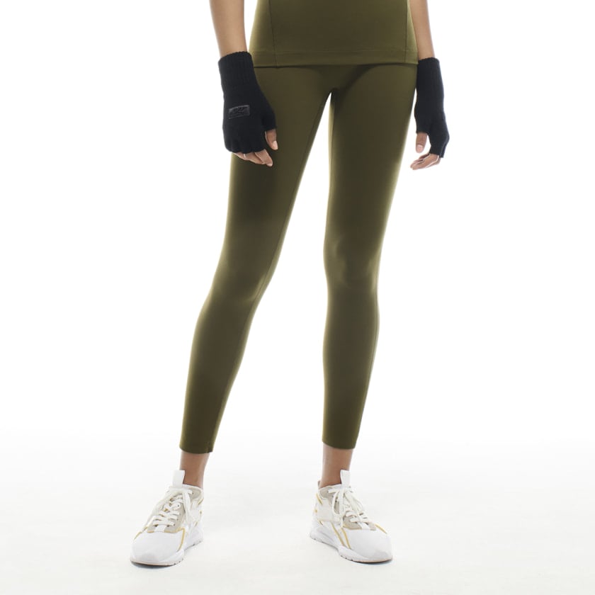 High-rise performance leggings in green - Reebok X Victoria Beckham