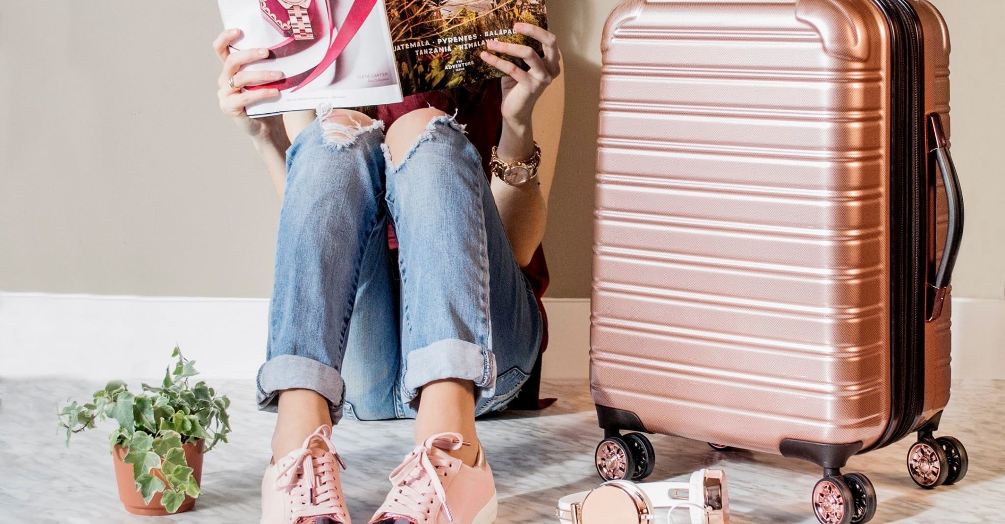 iFly Rose Gold Suitcase | PS Smart Living