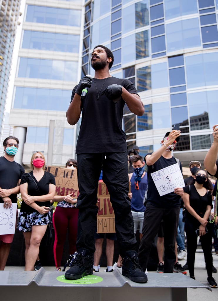 Michael B. Jordan Speaks at Black Lives Matter March in LA