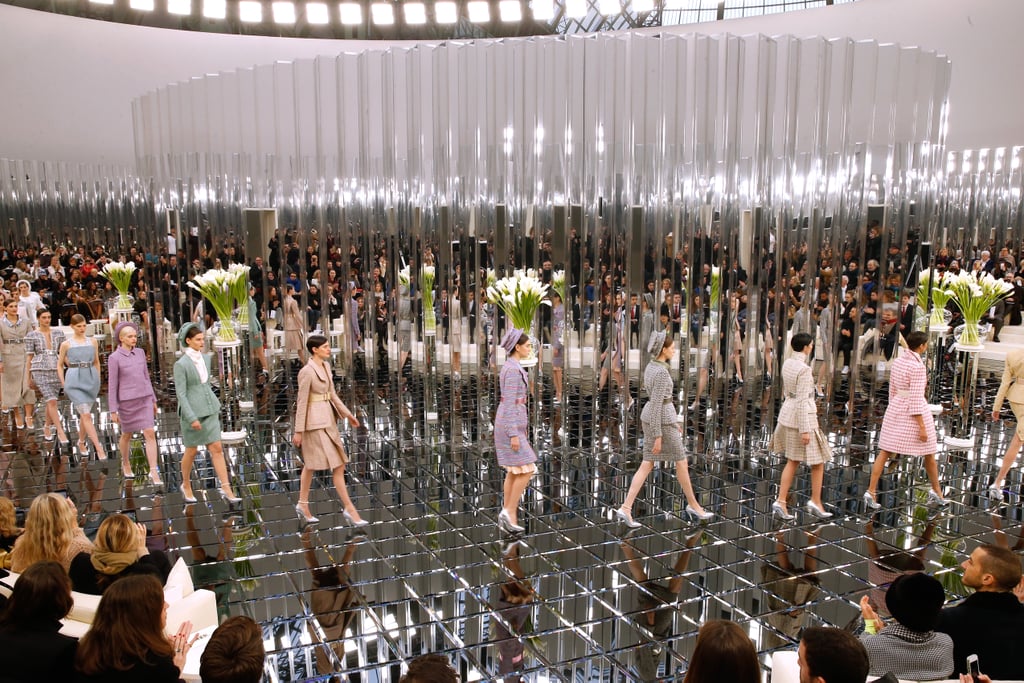 The Set at the Grand Palais Was Completely Mirrored, Inspired by Coco Chanel's Mirrored Staircase in Her Atelier