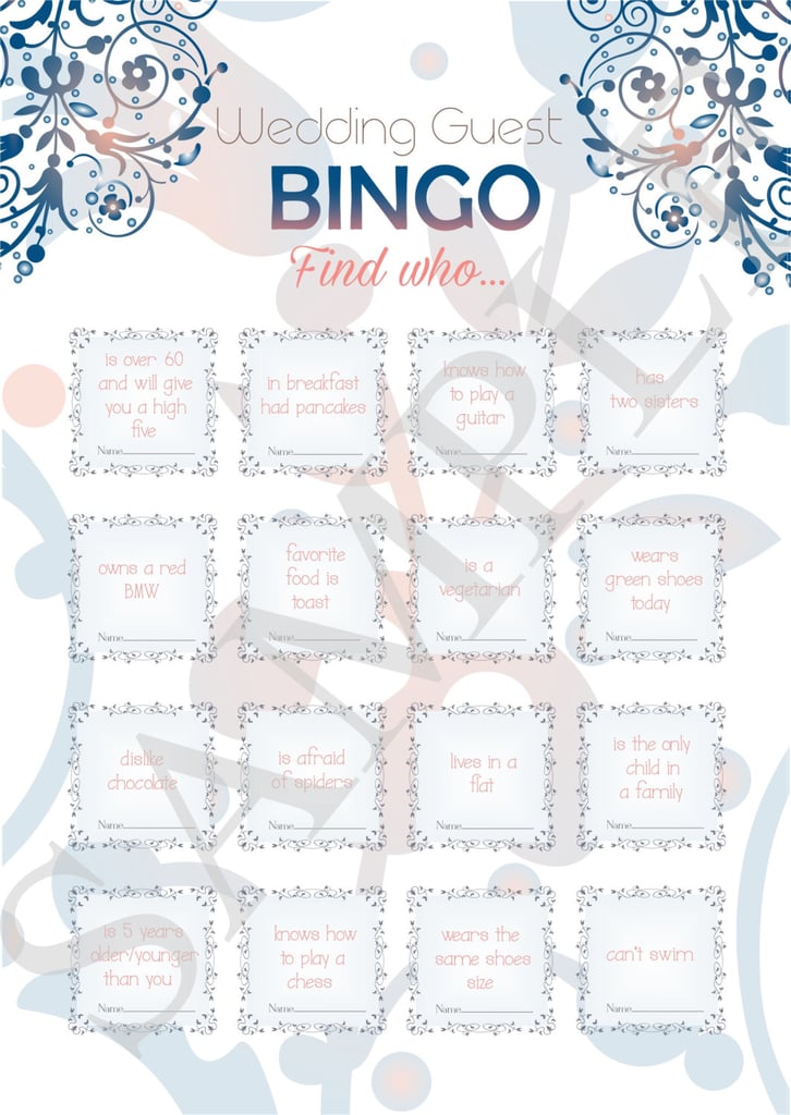 Wedding Guest Bingo