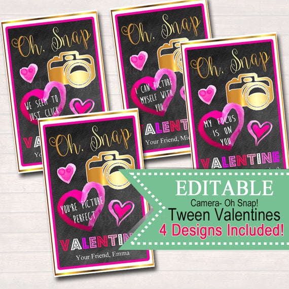 Oh Snap Camera Valentines