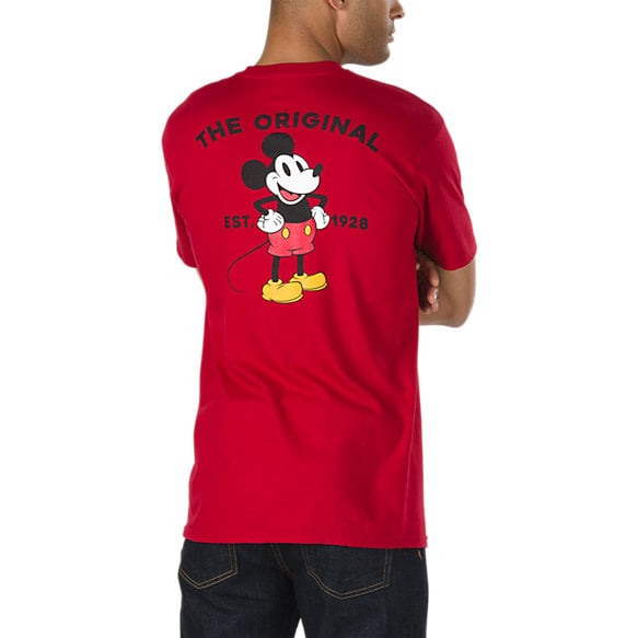 Disney x Vans Mickey Mouse's 90th Classic T-Shirt in Cardinal