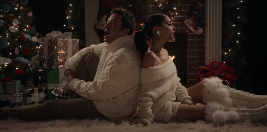 Jimmy Fallon and Ariana Grande's Snowsuits in Christmas Song