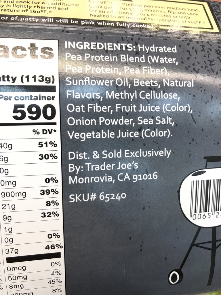 What Are the Ingredients in Trader Joe's Protein Patties?