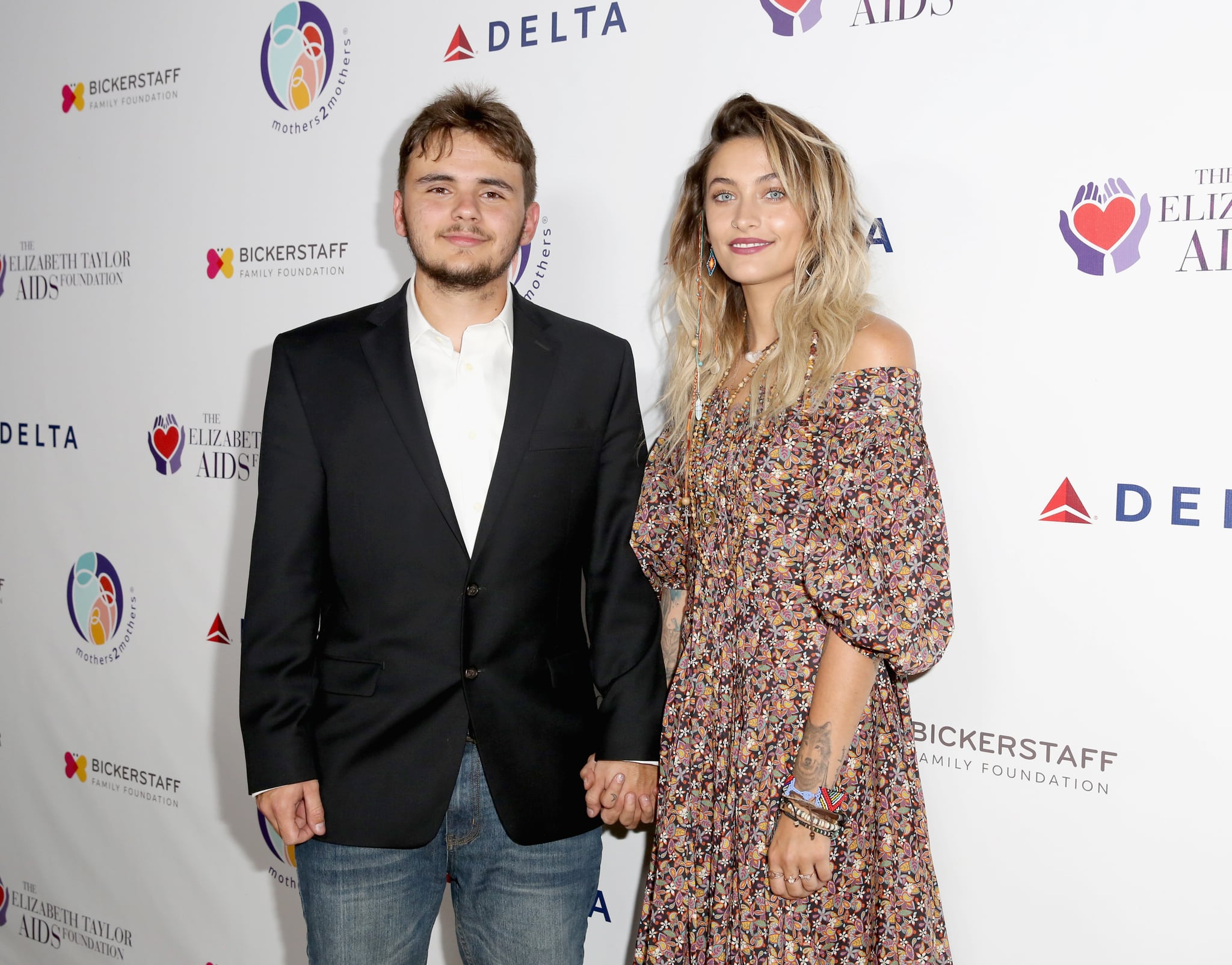 Paris And Prince Jackson Holding Hands On The Red Carpet Popsugar Celebrity