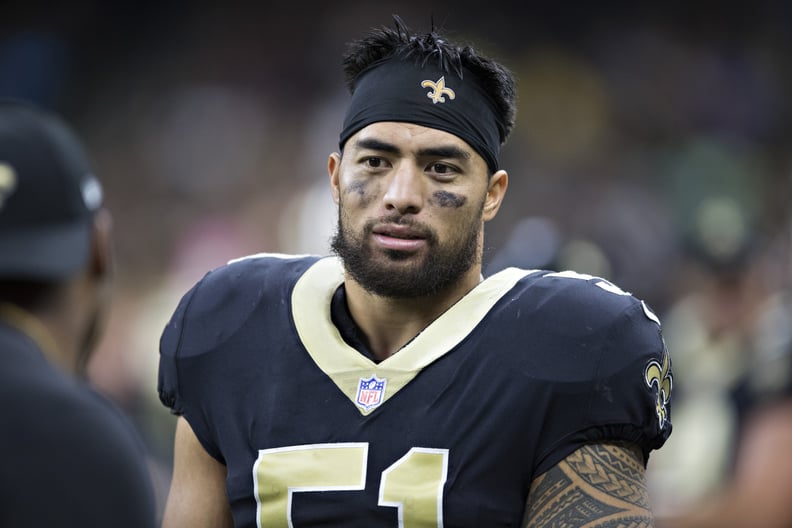 NEW ORLEANS, LA - AUGUST 31:  Manti Te'o #51 of the New Orleans Saints on the sidelines during a preseason game against the Baltimore Ravens at Mercedes-Benz Superdome on August 31, 2017 in New Orleans, Louisiana. The Ravens defeated the Saints 14-13.  (P